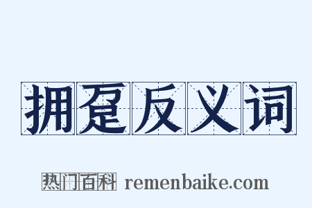 拥趸反义词是什么意思的图片